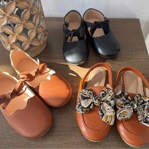 Stylish Kids Shoes Set - Brown and Black